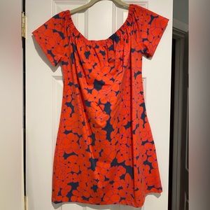 Mahi Gold Navy and Orange Dress